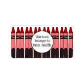 Personalisiert Crayon Labels Adressaufkleber (Vorne)