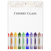 Personalisiert Crayon Star Design Class Klemmbrett (Rückseite)