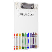 Personalisiert Crayon Star Design Class Klemmbrett (Rechts)