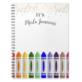 Personalisiert Crayon Star Design Notizblock (Vorderseite)