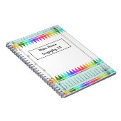 Personalisiert Crayons Multicolored School Noteboo Notizblock (Rechte Seite)