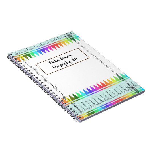 Personalisiert Crayons Multicolored School Noteboo Notizblock (Rechte Seite)