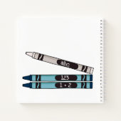 Personalisiert Crayons Notebook Notizblock (Rückseite)