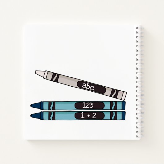 Personalisiert Crayons Notebook Notizblock (Rückseite)