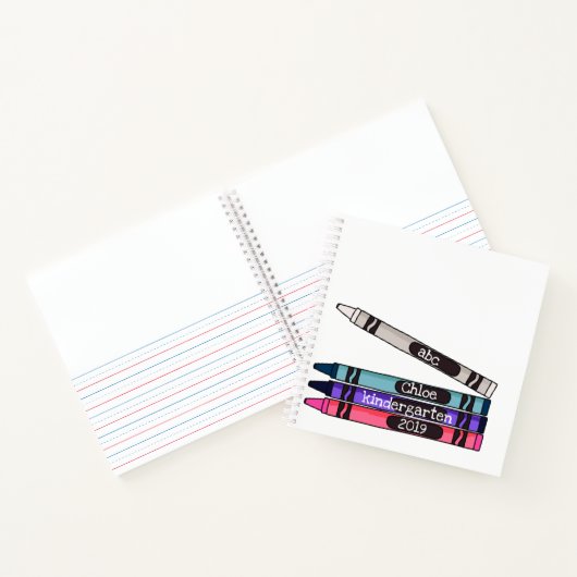 Personalisiert Crayons Notebook Notizblock (Innenseite)