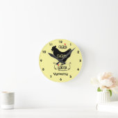 Personalisiert Crazy Chicken Lady Square oder Runde Wanduhr (Zuhause)