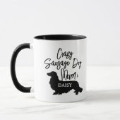 Personalisiert Crazy Sausage Dog Mum Tee Tasse Ges (Links)