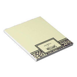 Personalisiert Cream Leopard Notepad Notizblock