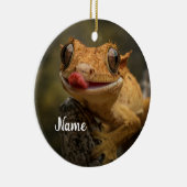 Personalisiert Crested Gecko Lizard Keramik Ornament (Rechts)