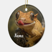Personalisiert Crested Gecko Lizard Keramik Ornament (Links)