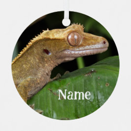 Personalisiert Crested Gecko Lizard Ornament Aus Metall