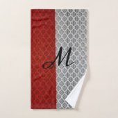 Personalisiert "Crimson and Gray" Badhandtuch Set (Handtuch)
