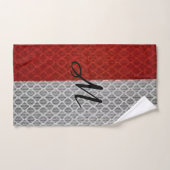 Personalisiert "Crimson and Gray" Badhandtuch Set (Handtuch)