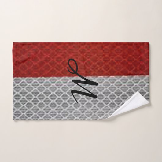 Personalisiert "Crimson and Gray" Badhandtuch Set (Handtuch)