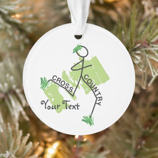 Personalisiert Cross Country Funny © Grass Runner Ornament (Baum)