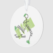 Personalisiert Cross Country Funny © Grass Runner Ornament (Vorderseite)
