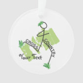 Personalisiert Cross Country Funny © Grass Runner Ornament (Vorderseite)