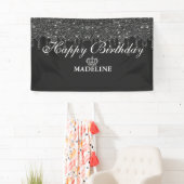 Personalisiert Crown Driving Glitzer Geburtstag Ba Banner (Insitu)