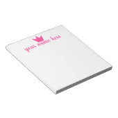 Personalisiert Crown Girls Notepad Notizblock (angewinkelt)