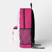 Personalisiert Crown Pink Princess Bedruckter Rucksack (Rechts)