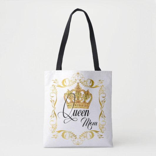 Personalisiert Crown Queen Mama - Tote Bag Tasche (Vorderseite)