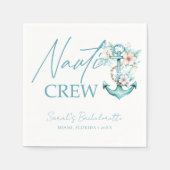 Personalisiert Cruise Junggeselinnen-Abschied Naut Serviette (Vorderseite)