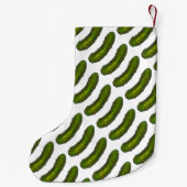 Personalisiert Crunchy Green Dill Sour Pickle Fein Kleiner Weihnachtsstrumpf (Rückseite)