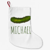 Personalisiert Crunchy Green Dill Sour Pickle Fein Kleiner Weihnachtsstrumpf (Vorderseite)