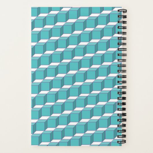 Personalisiert Cube Spiral Notebook Notizblock (Rückseite)