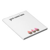 Personalisiert Cupcake Notepad Notizblock (angewinkelt)
