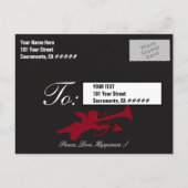 Personalisiert Cupid Got uns Save the Date Ankündigungspostkarte (Rückseite)