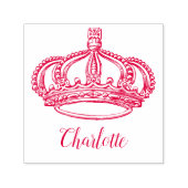 Personalisiert Cursive Skriptname und Krone Permastempel (Design)