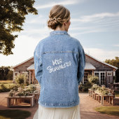 Personalisiert Custom Bride Mrs. Name Script Jeansjacke