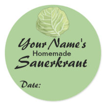 Personalisiert Custom Jar Labels Sauerkraut Cabbag