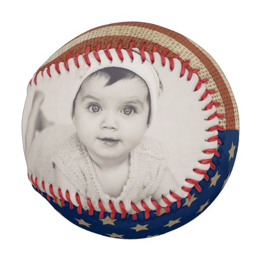 Personalisiert Custom Made USA American Patriotic Baseball (Vorne Rechts)