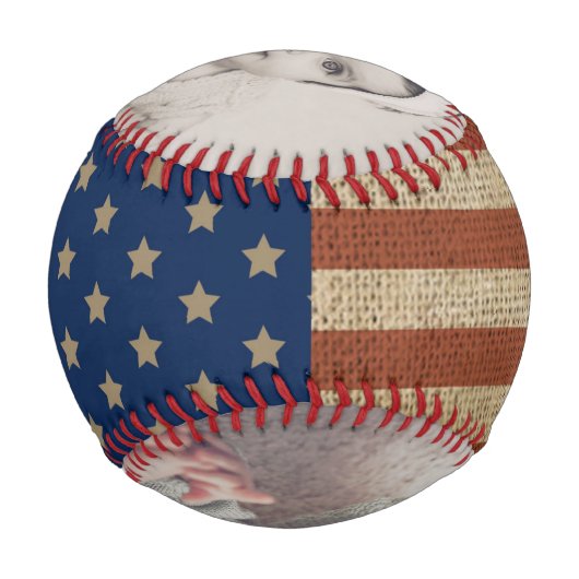 Personalisiert Custom Made USA American Patriotic Baseball (Rückseite)