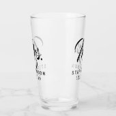 Personalisiert Custom Mrs. Mr. Couple Wedding Glas (Links)
