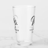 Personalisiert Custom Mrs. Mr. Couple Wedding Glas (Rechts)