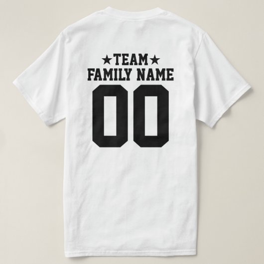 Personalisiert & Custom Sport Team Jersey T - Shir T-Shirt (Design Rückseite)