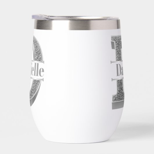 Personalisiert D Erste Silver Monogramm Ihr Name (Rechts)