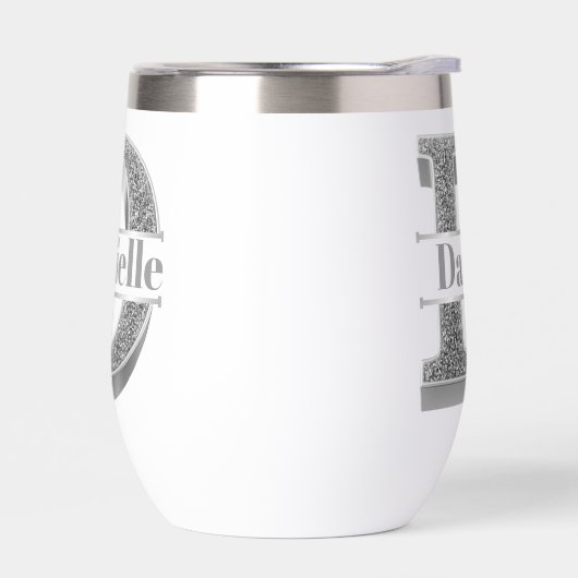 Personalisiert D Erste Silver Monogramm Ihr Name (Links)