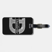 Personalisiert D Erste Silver Monogramm Ihr Name Gepäckanhänger (Rückseite horizontal)