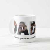 Personalisiert Daddy 5 Foto Collage Vatertag Kaffeetasse (Vorderseite Links)