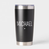 Personalisiert Daddy Est New Dad Brush Typografie Thermobecher (Rückseite)