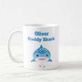 Personalisiert Daddy Shark Individuelle Name Kaffeetasse (Links)