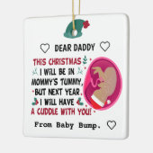 Personalisiert Daddy To Be from Bump Christmas 202 Keramikornament (Links)