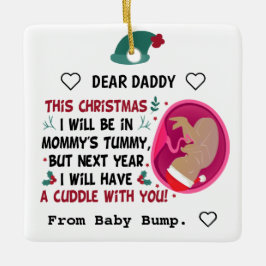 Personalisiert Daddy To Be from Bump Christmas 202 Keramikornament