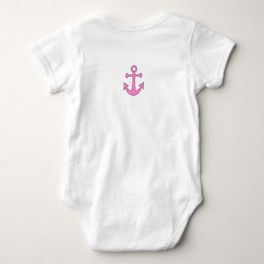 Personalisiert Daddy's First Mate Sailboat Baby Gi Baby Strampler (Rückseite)