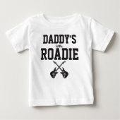 Personalisiert Daddy's Little Roadie Baby T-shirt (Vorderseite)