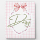 Personalisiert Daisy Baby Girl Kinderzimmer Bow&Gi Fotoplatte (Vorderseite)